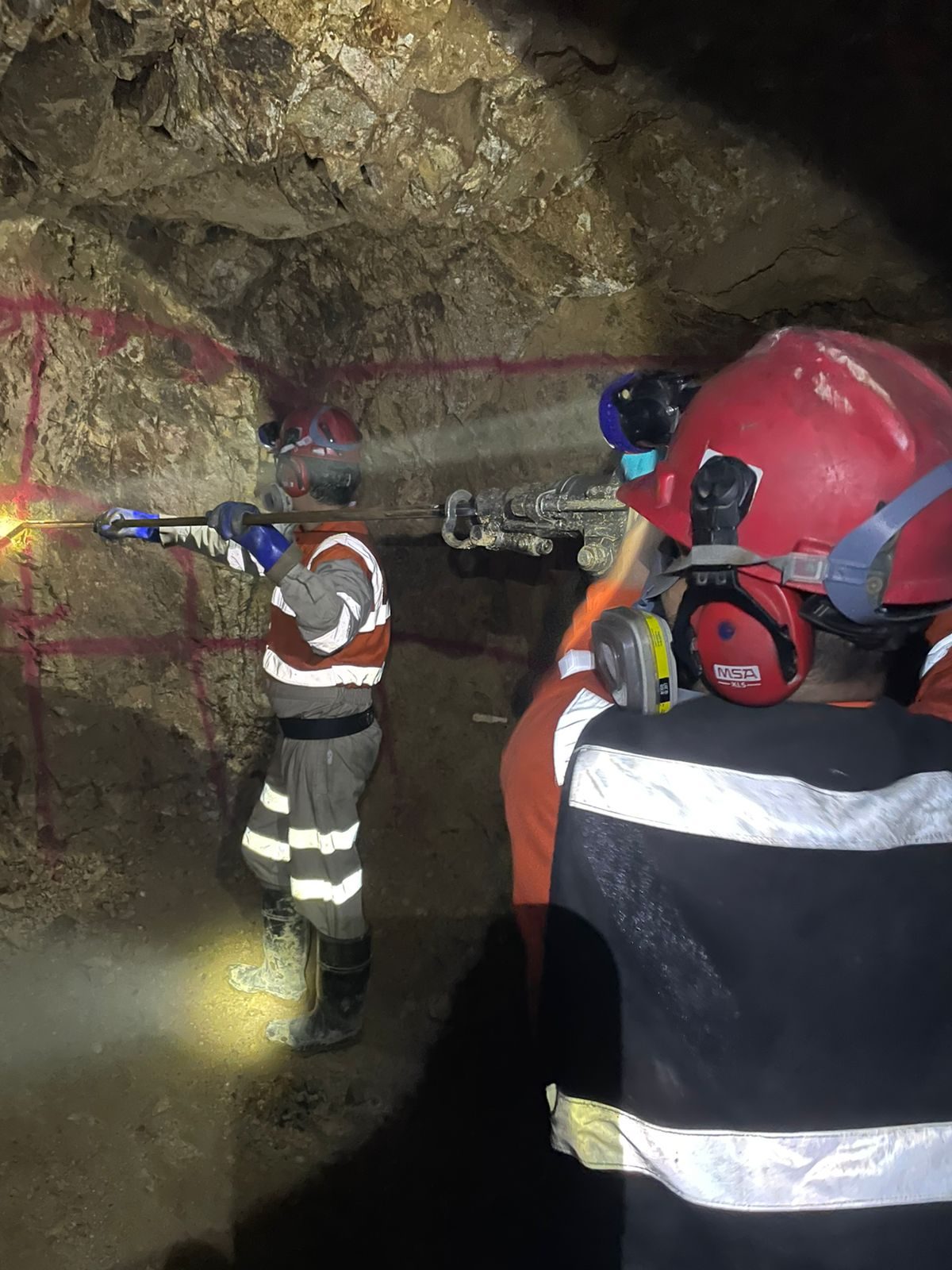 Drilling a heading underground